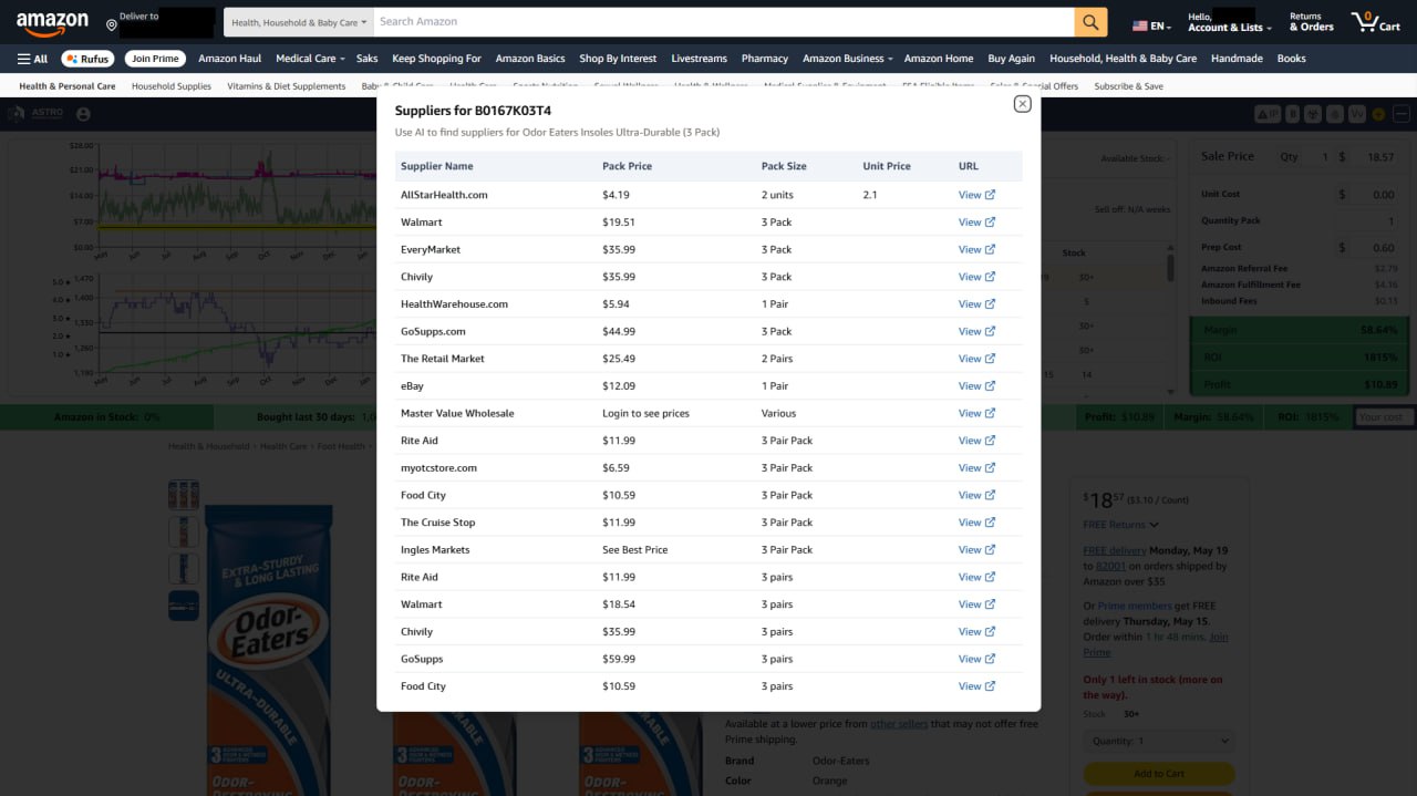 ASTRO Supplier Analysis Dashboard